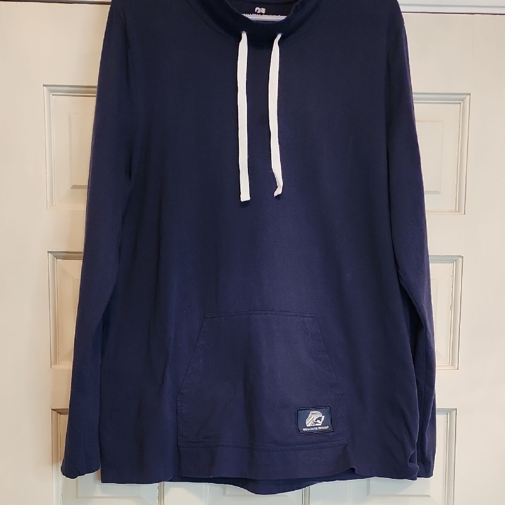 PRINCESS CRUISE Women's Navy Cowl Neck Cotton Long Sleeve Souvenir Majestic